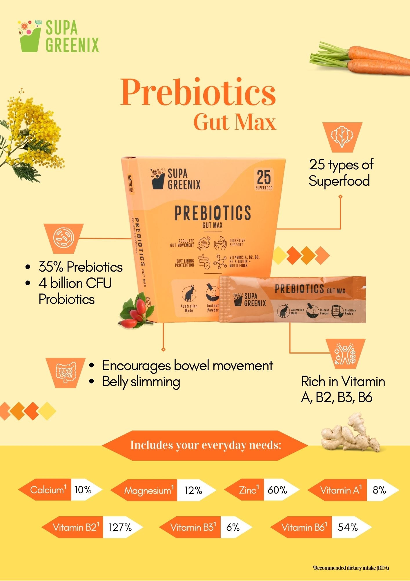 Prebiotics Gut Max (8g x 15 sachets)